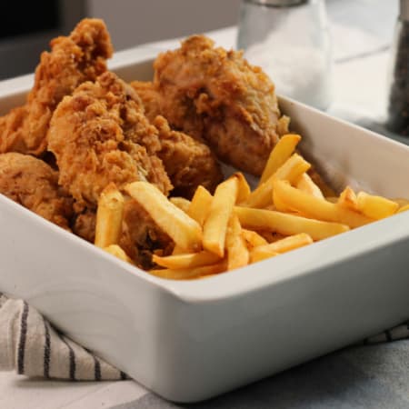 Chicken Fingers & Fries — Combo Basket. Authentic Puerto Rican food at El Punto Sandwichera, Allentown, PA.