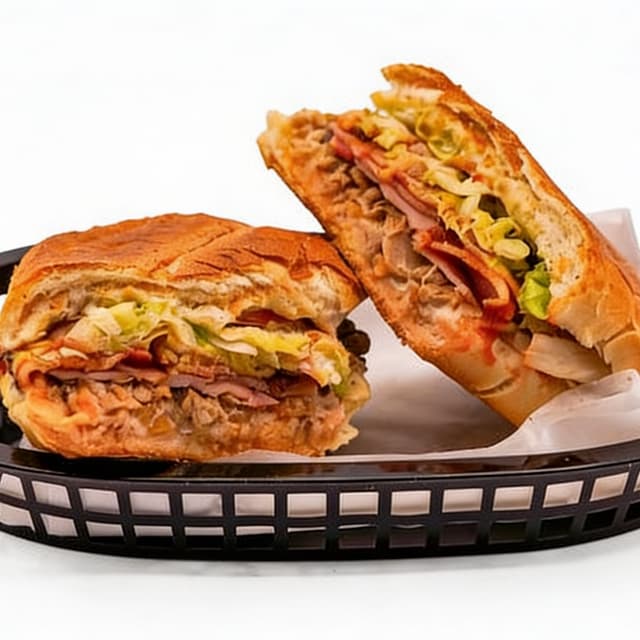 Cubano — Pernil, Jamón y Salami · Pork, Ham & Salami. Authentic Puerto Rican food at El Punto Sandwichera, Allentown, PA.