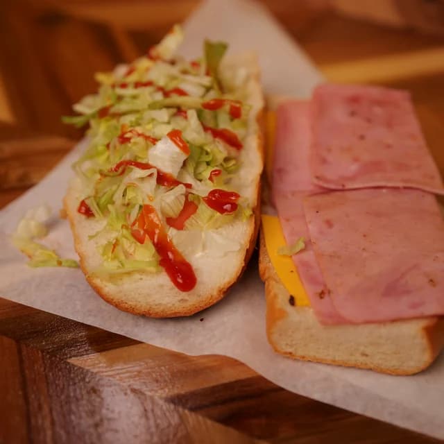 Jamón y Queso — Ham & Cheese. Authentic Puerto Rican food at El Punto Sandwichera, Allentown, PA.