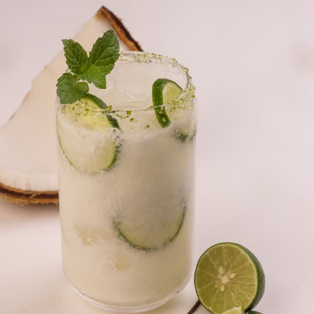 Limonada de Coco — Coconut Lemonade. Authentic Puerto Rican food at El Punto Sandwichera, Allentown, PA.