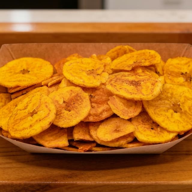 Plantain Chips — Chips de Plátano. Authentic Puerto Rican food at El Punto Sandwichera, Allentown, PA.