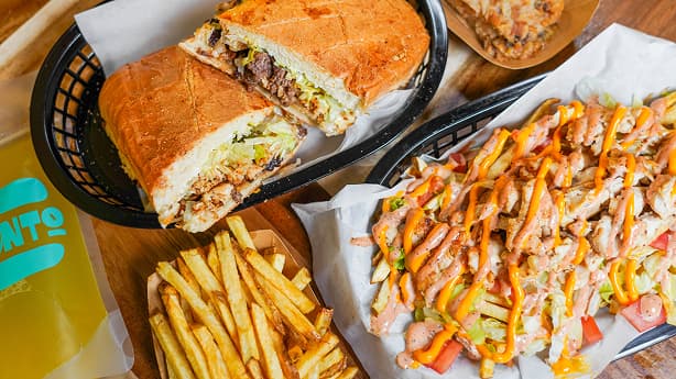 Signature Puerto Rican sandwich at El Punto Sandwichera, family-owned in Allentown PA since 2003